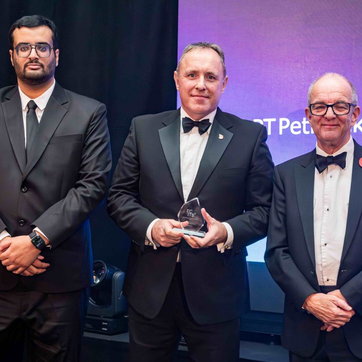 Tristan Kemp, Centre, At ECI Training Development Awards 2024