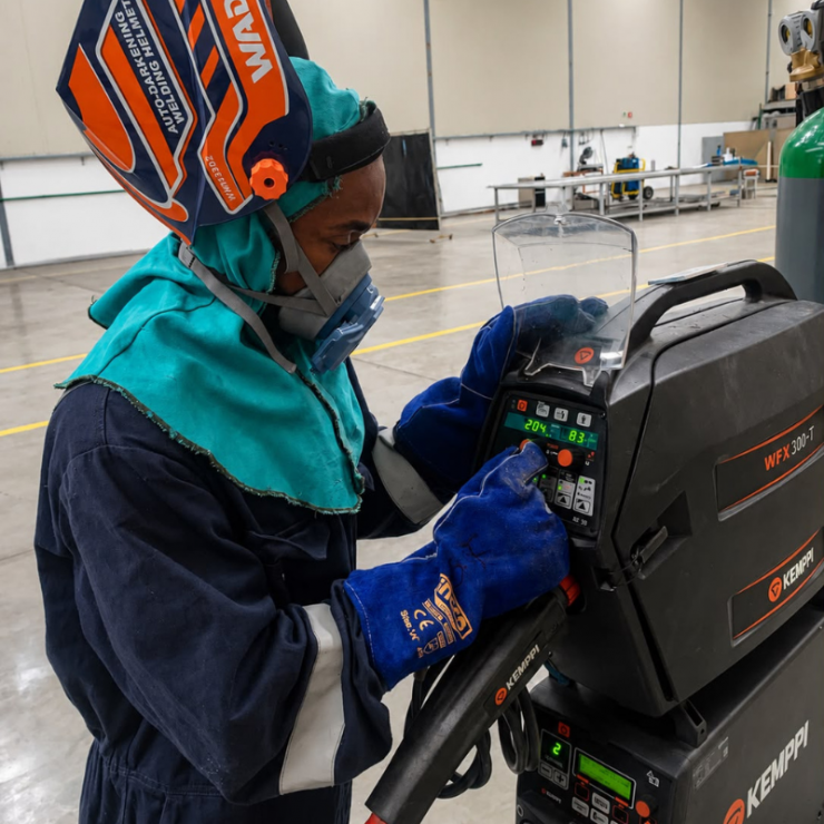 A Learner Being Put Through ECITB Global Weld Training At IF&SA As Part Of A Pilot In Angola.