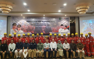 Apprentices at the graduation ceremony in Indonesia