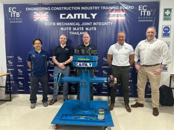 The ECITB delegation on a visit to the training facility at Camly in Thailand